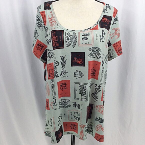 LuLaRoe Buzz Lightyear Woody Jessie Alien Classic T Top Size XL Disney Toy Story - Picture 1 of 9